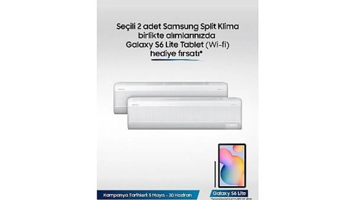 Samsung Split Klimalarda Galaxy S6 Tablet hediye fırsatı!