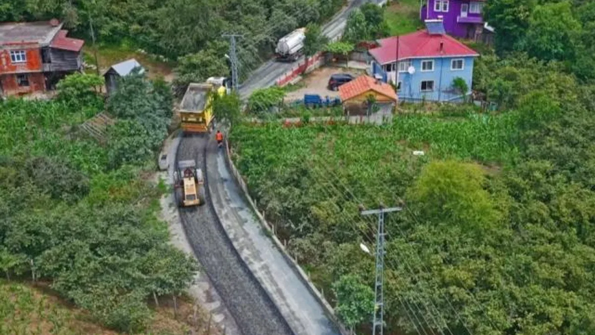 Ordu Ünye Denizbükü Mahallesinde asfalt sevinci