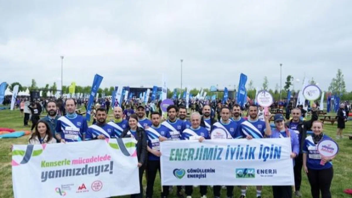 CK Enerji çalışanları, kanserle mücadele için koştu