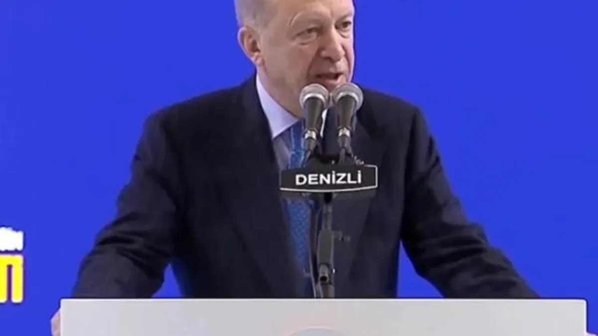 Cumhurbaşkanı Erdoğan Denizli kongresinde konuşuyor