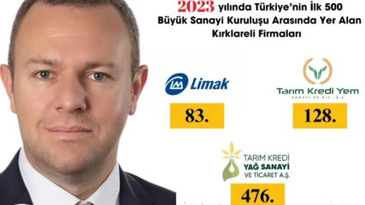 Kırklareli Ticaret ve Sanayi Odası Üyesi 3 Firma “en büyük” listede
