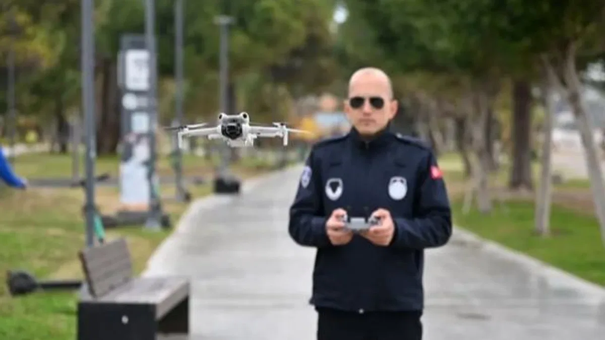 Antalya Büyükşehir zabıtasından dronla denetim