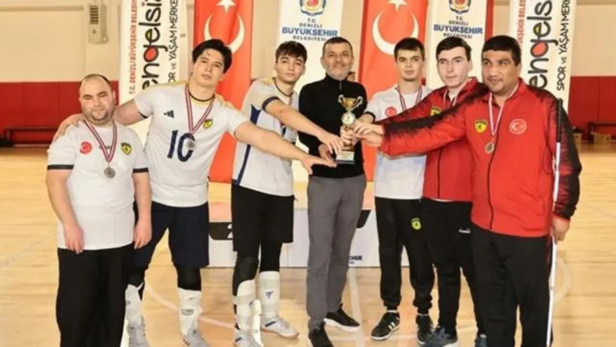 Denizli’de görme engelli sporculara Braille alfabeli madalya