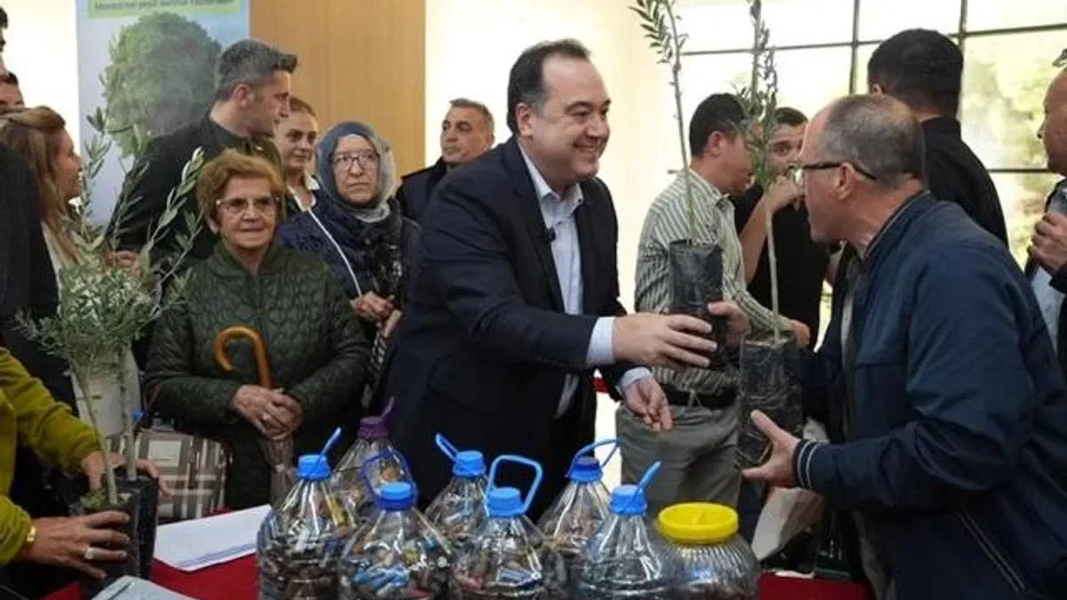 Manisa’da atık piller fidana dönüşüyor