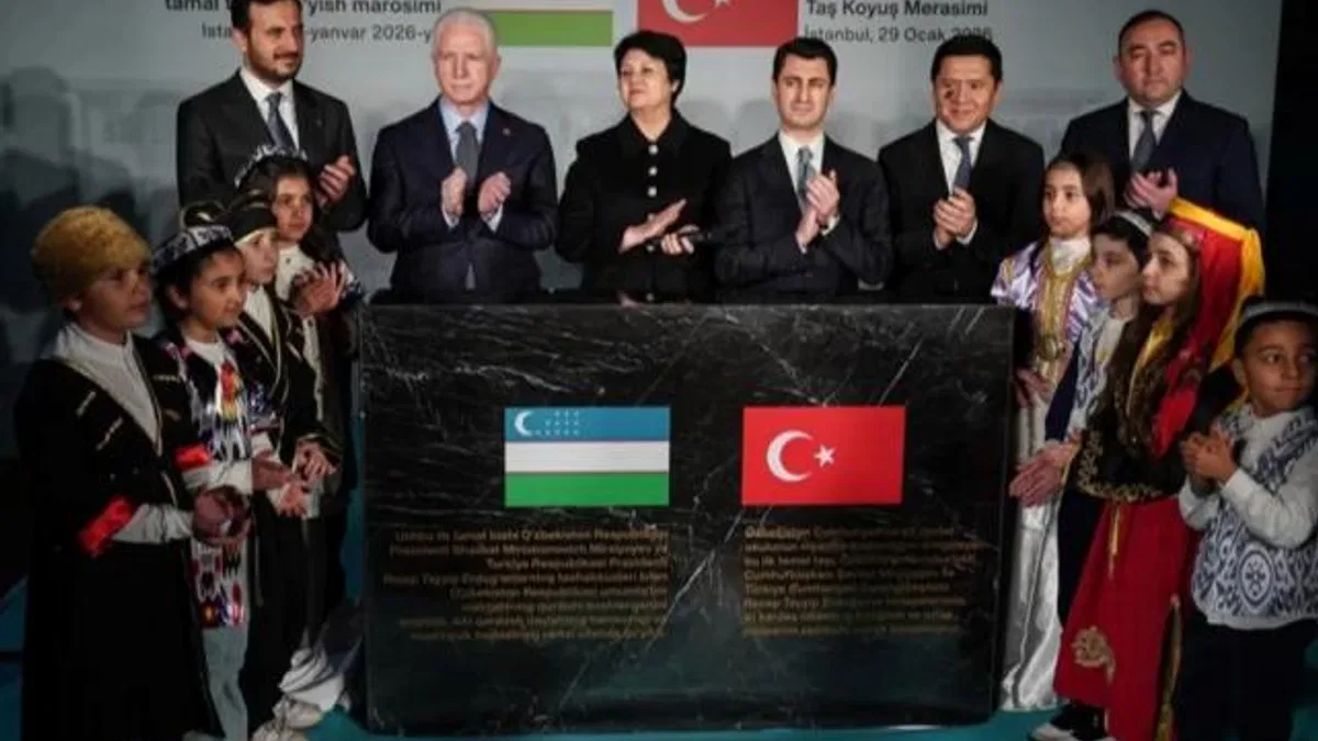 Türkiye’deki Özbekistan Devlet Okulu’nun yapımına yönelik ‘Taş Koyuş’ merasimi düzenlendi