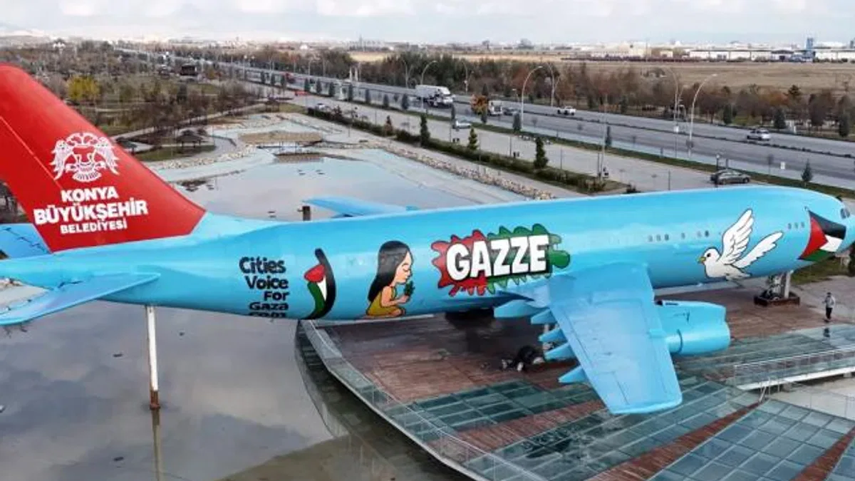 Konya’ya gelenler ‘Gazze’ mesajıyla karşılanıyor