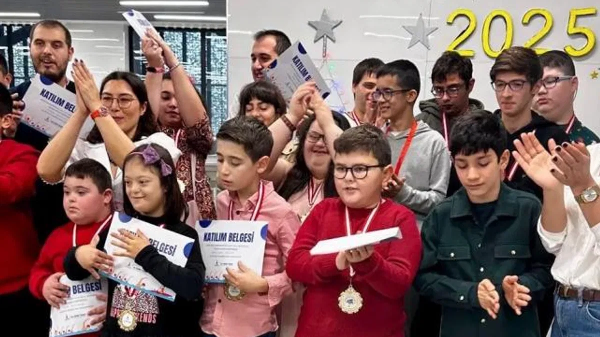 Özel çocuklar yeni yıla başarı mutluluğuyla giriyor
