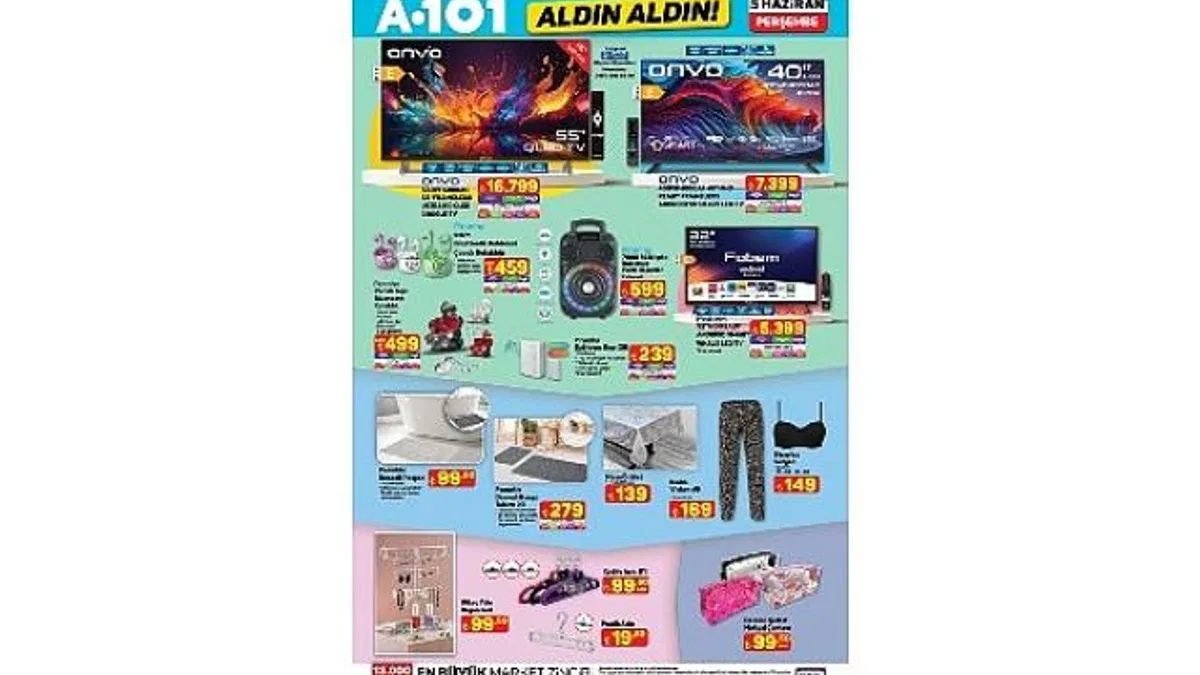 5 Haziran’da A101’de Motosikletten Ev Aletlerine Öne Çıkan Ürünler