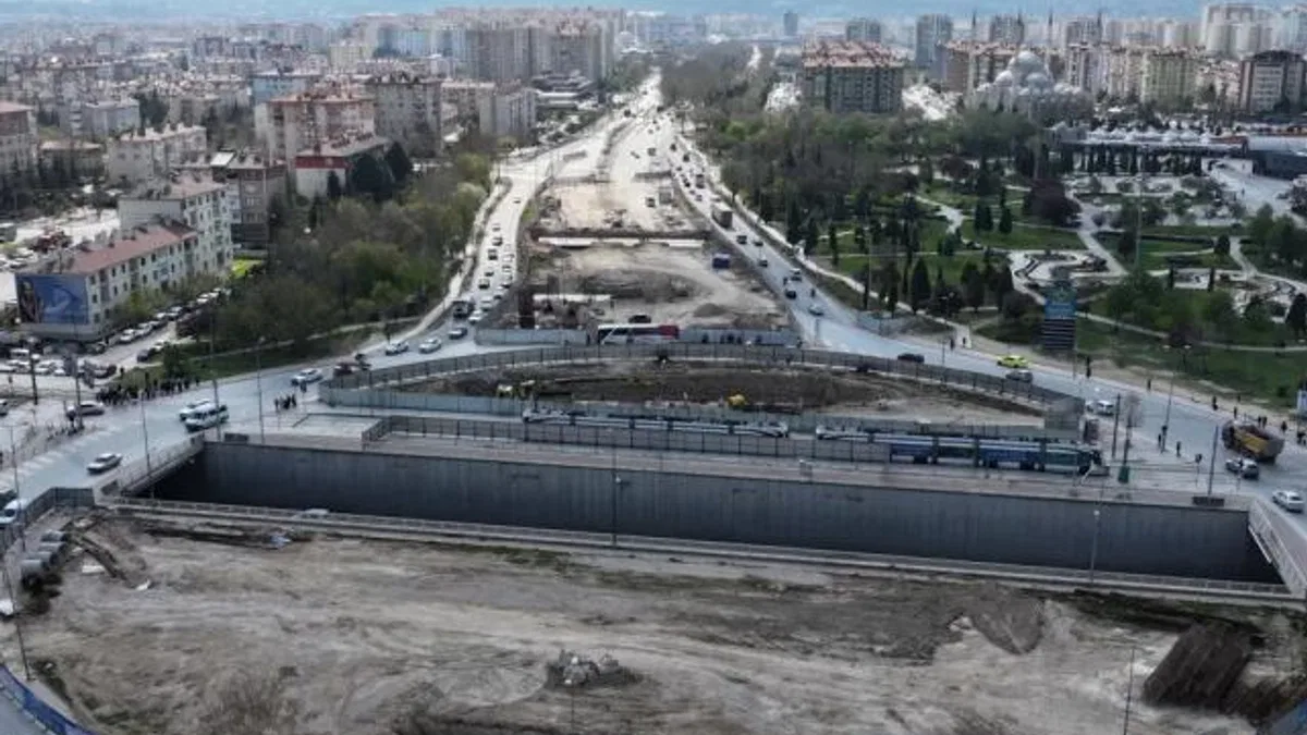 Konya’da Stadyum-Şehir Hastanesi Tramvay Hattı’nda ikinci etap sürüyor