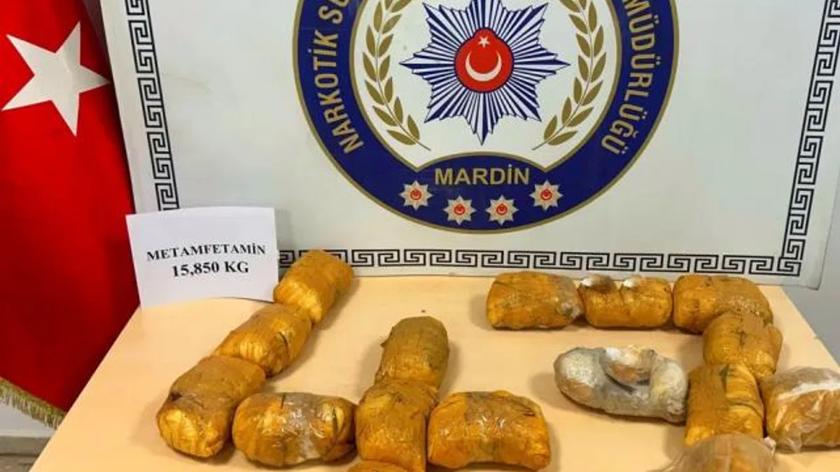 Mardin’de uyuşturucu operasyonu: 15 kilo 850 gram