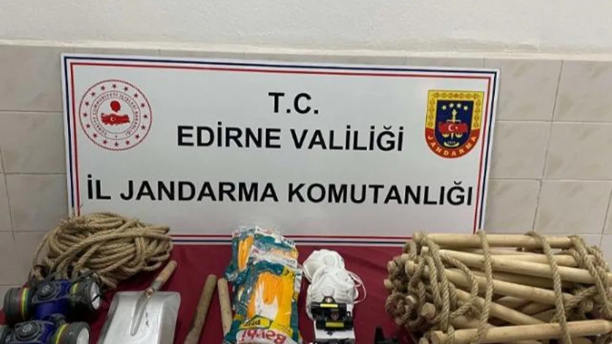 Enez’de kaçak kazıya 6 gözaltı!