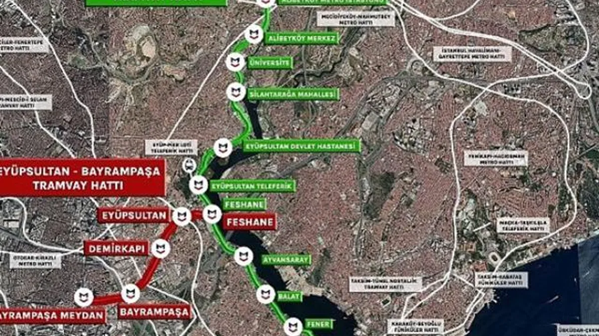 İstanbul’un Yeni Raylı Sistemi: Eyüpsultan – Bayrampaşa Tramvay Hattının Yapımı Sürüyor