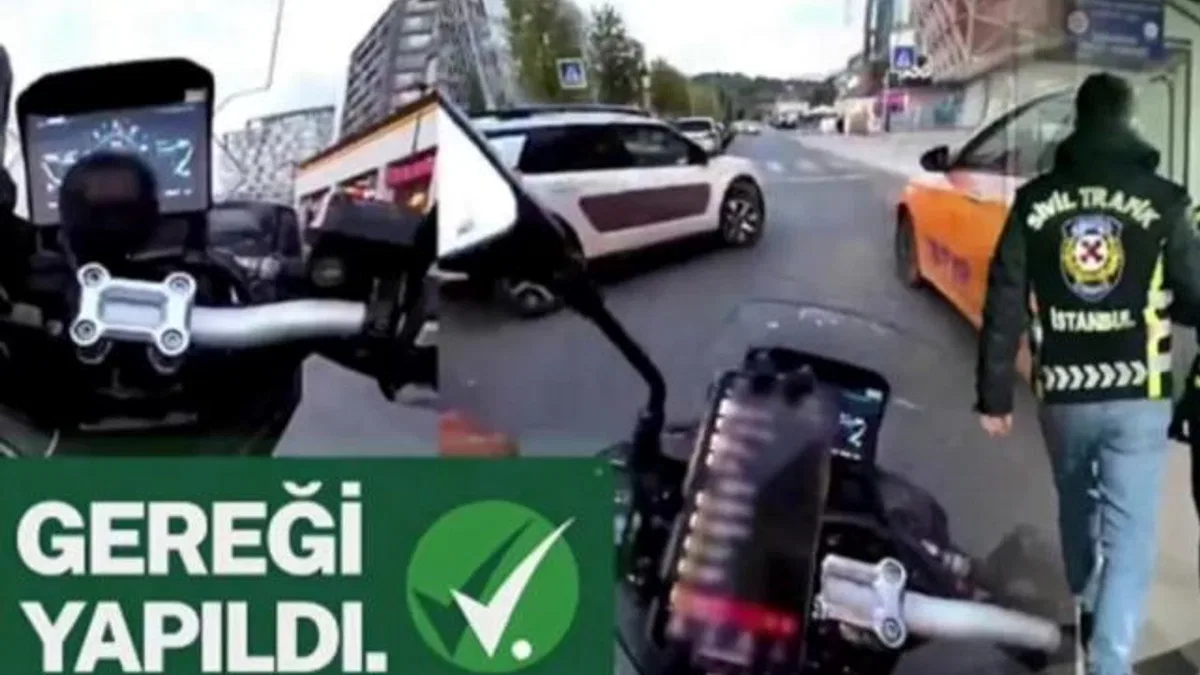 İçişleri yine gereğini yaptı! Kırmızı ışıkta şov yapan motosikletli yakalandı