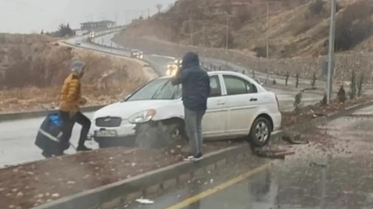 Adıyaman’da yağış kazaya neden oldu
