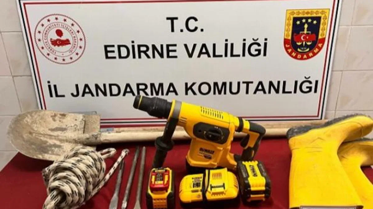 Edirne Enez’de kaçak kazı yapan şahıs yakalandı!