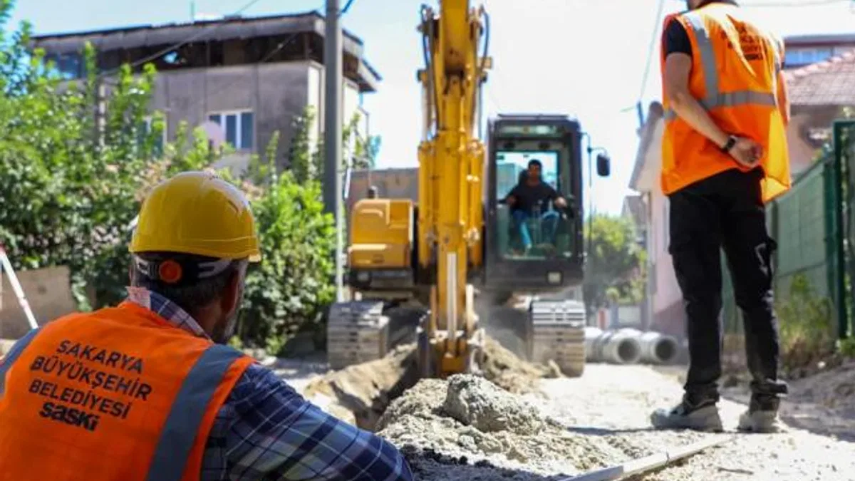Sakarya Adapazarı’na 3 bin metrelik yeni yağmur suyu hattı