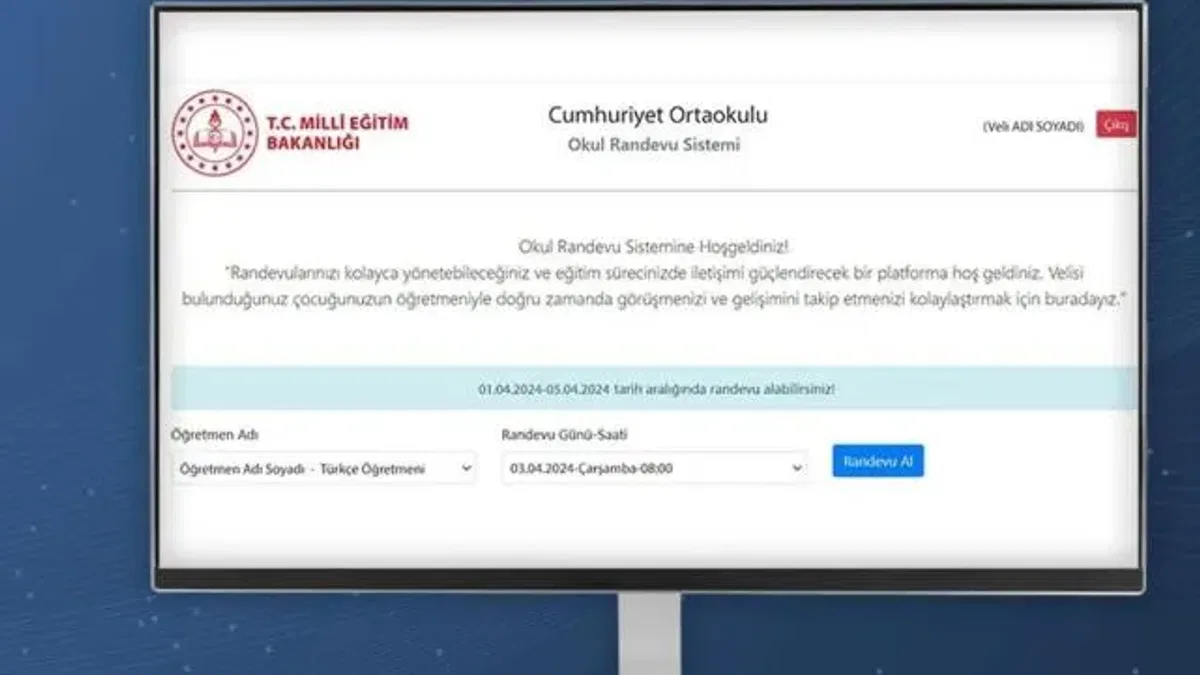 Okullarda güvenliğe yeni adım… Veli Randevu Sistemi yenileniyor
