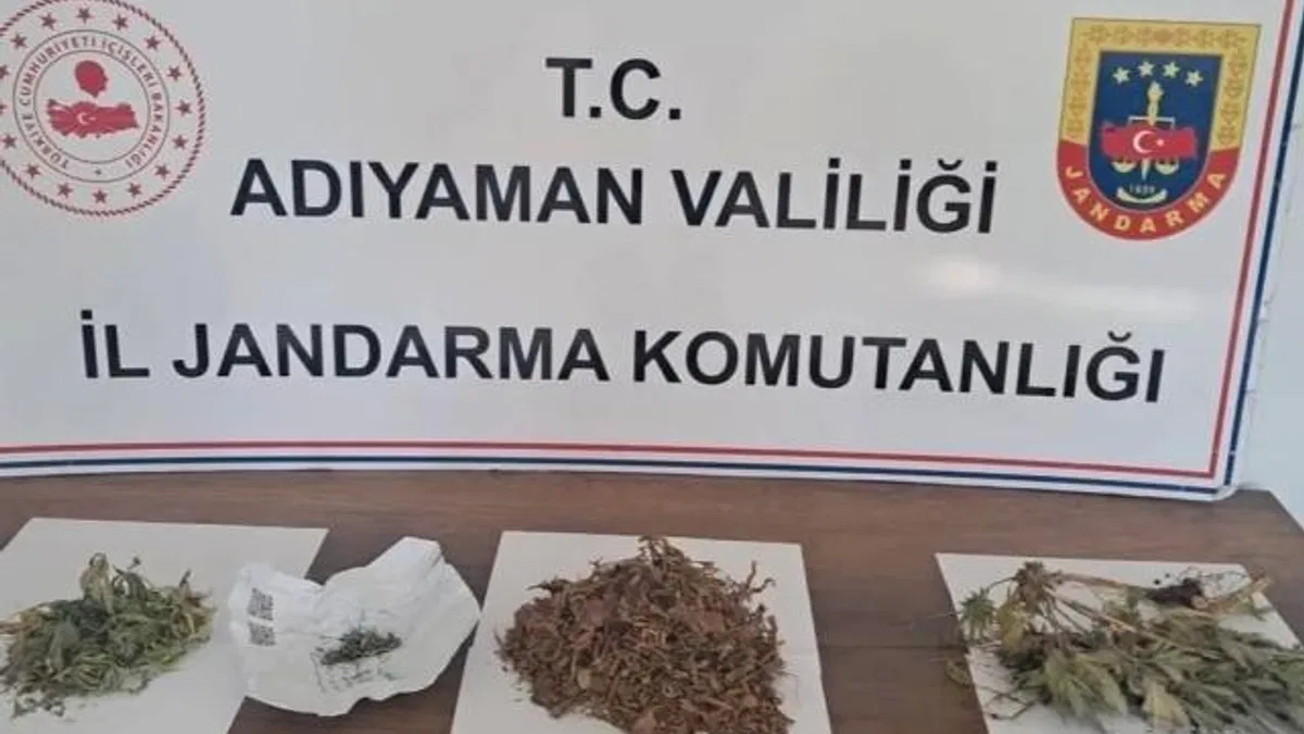 Kahta’da 305 gram kubar esrar ve kenevir ele geçirildi